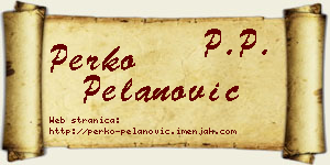 Perko Pelanović vizit kartica